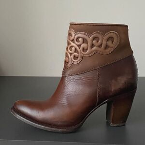 Cuadra Short Boot Women's Sz 6.5 CU207 Natura Miel Boho Western Festival Preppy